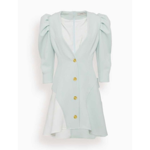 BROGGER Siv Mini Dress Mint Green Blazer Office Party Work Picnic Tradwife Small - Picture 1 of 10